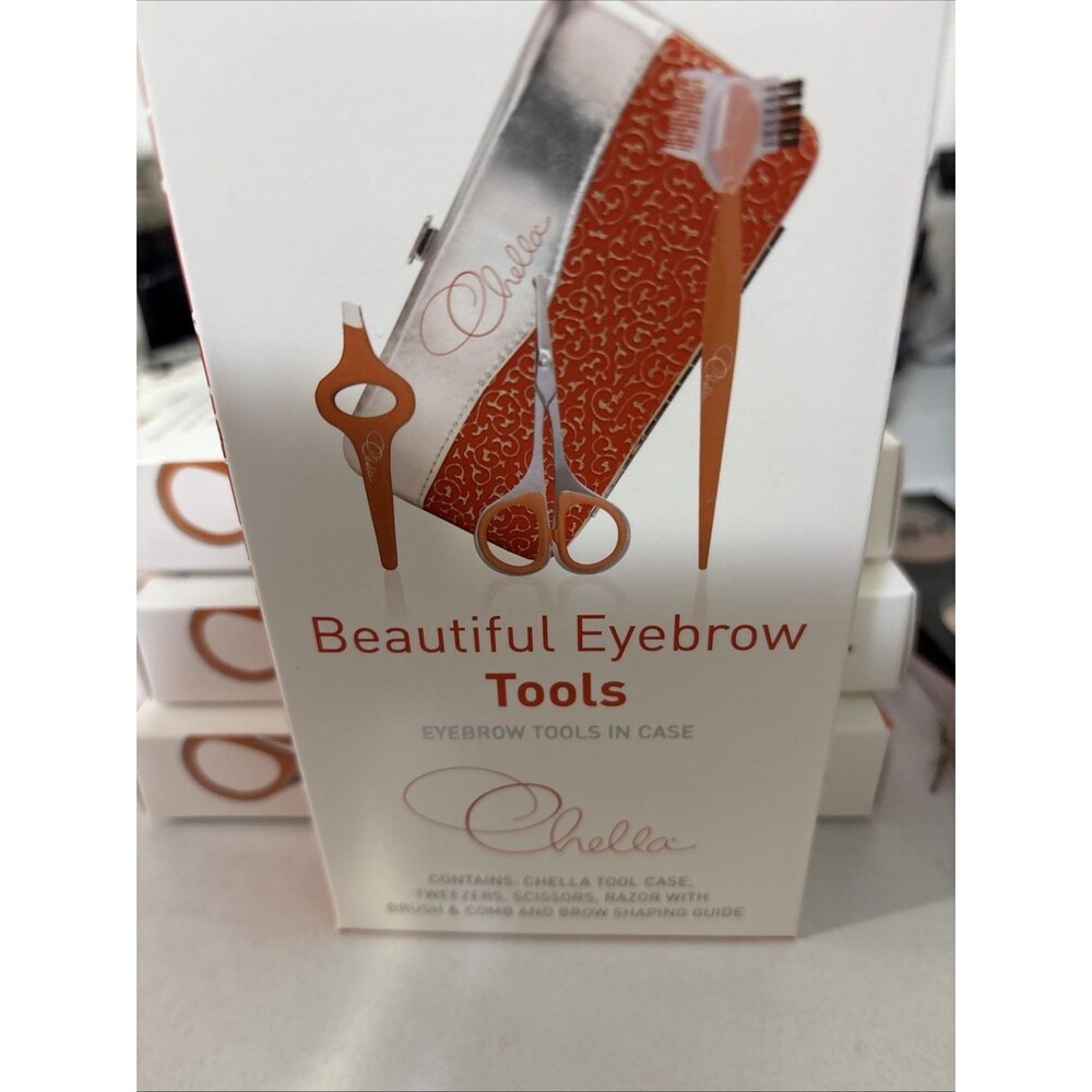 Chella Beautiful Eyebrow Tools In Case New In Box - Picture 8 of 8